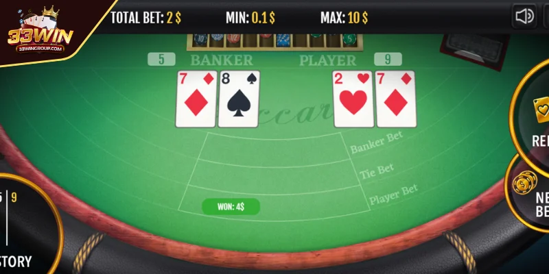 Tỷ lệ trả thưởng Baccarat